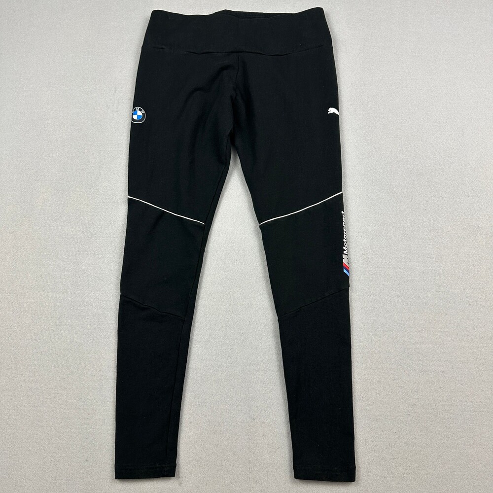 Puma Pants Women Small Black BMW M Motorsport Tight Fit Training Leggings S